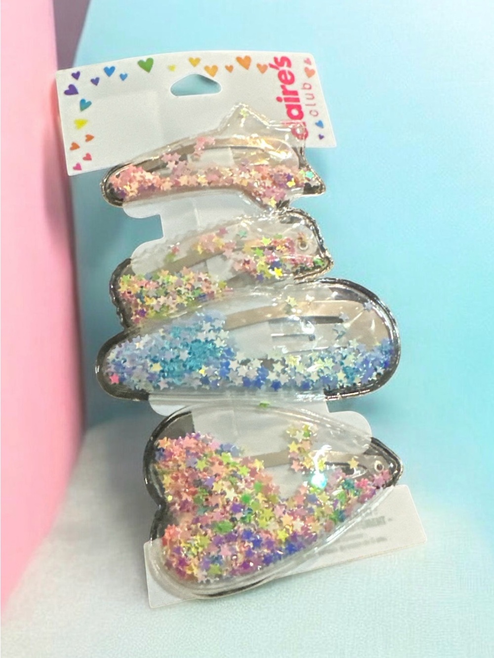 Claire's Glitter Star Hair Clips - Pastel Multi
1043